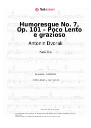 Sheet music, chords Antonin Dvorak - Humoresque No. 7, Op. 101 – Poco Lento e grazioso