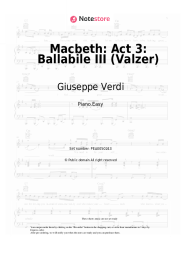 Sheet music, chords Giuseppe Verdi - Macbeth: Act 3: Ballabile III (Valzer)