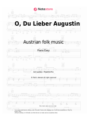 Sheet music, chords Austrian folk music - O, Du Lieber Augustin
