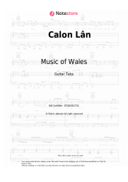 Sheet music, chords Music of Wales - Calon Lân