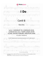 Sheet music, chords Cardi B, SZA - I Do