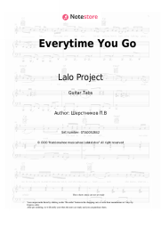 Sheet music, chords Lalo Project - Everytime You Go