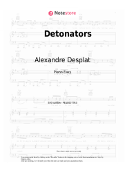 Sheet music, chords Alexandre Desplat - Detonators
