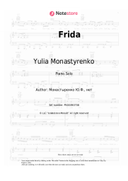 Sheet music, chords Yulia Monastyrenko - Fridа