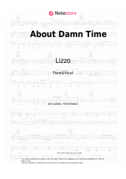 Sheet music, chords Lizzo - About Damn Time