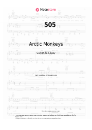 Sheet music, chords Arctic Monkeys - 505