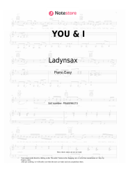 Sheet music, chords Ladynsax - YOU & I