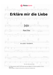 Sheet music, chords Juju, Chapo102, Philipp Poisel - Erkläre mir die Liebe