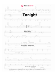 Sheet music, chords Jin - Tonight
