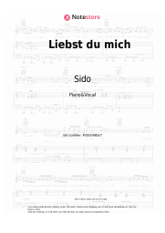 Sheet music, chords Sido - Liebst du mich