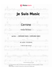 Sheet music, chords Cerrone - Je Suis Music