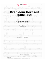 Sheet music, chords Marie Winter - Dreh dein Herz auf ganz laut