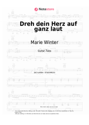 Sheet music, chords Marie Winter - Dreh dein Herz auf ganz laut
