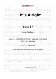 Sheet music, chords East 17 - It´s Alright