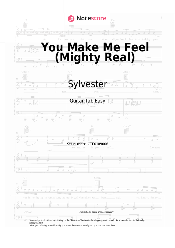 You Make Me Feel (Mighty Real) - Sylvester Tabs Easy - Guitar.Tab.Easy