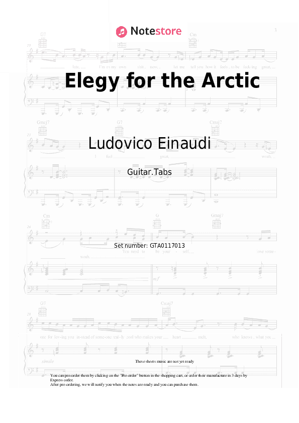 Elegy for the Arctic - Ludovico Einaudi Tabs - Guitar.Tabs