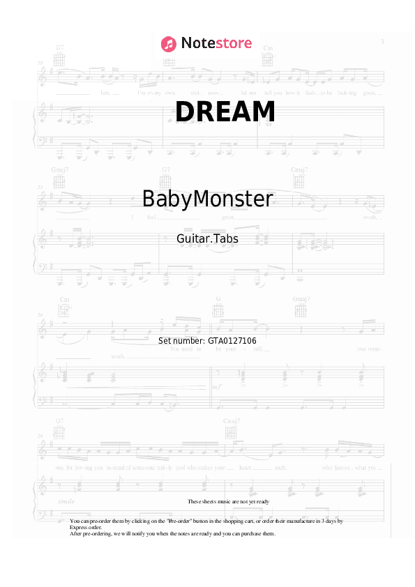 DREAM - BabyMonster Tabs - Guitar.Tabs