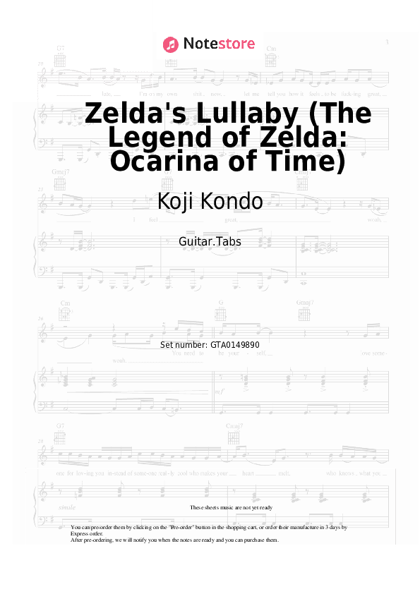 Zelda's Lullaby (The Legend of Zelda: Ocarina of Time) - Koji Kondo Tabs - Guitar.Tabs