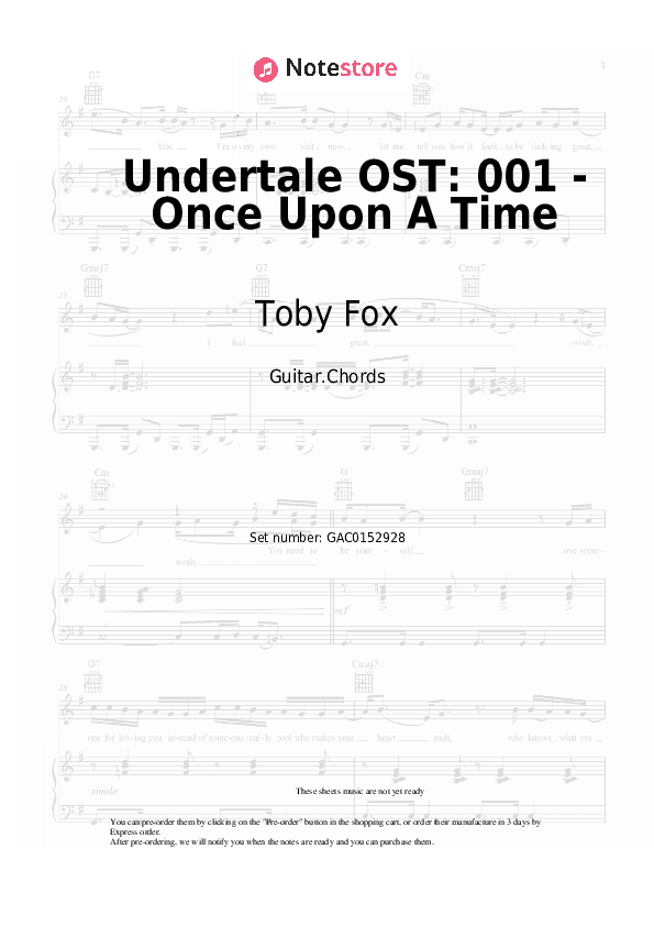 Undertale OST: 001 - Once Upon A Time - Toby Fox Chords - Guitar.Chords