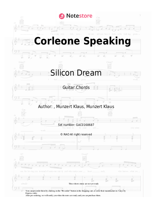Corleone Speaking - Silicon Dream Chords - Guitar.Chords