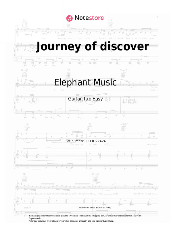 Journey of discovery - Elephant Music Tabs Easy - Guitar.Tab.Easy