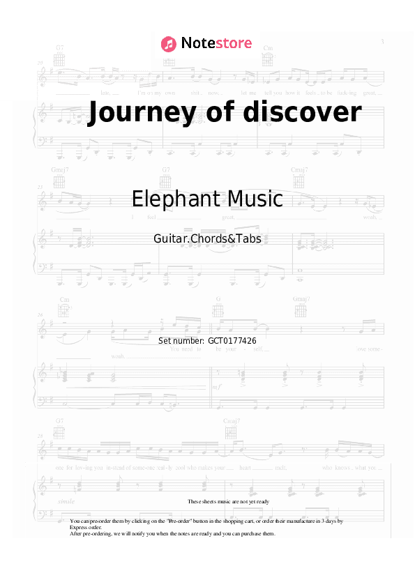 Journey of discovery - Elephant Music Chords and Tabs - Guitar.Chords&Tabs