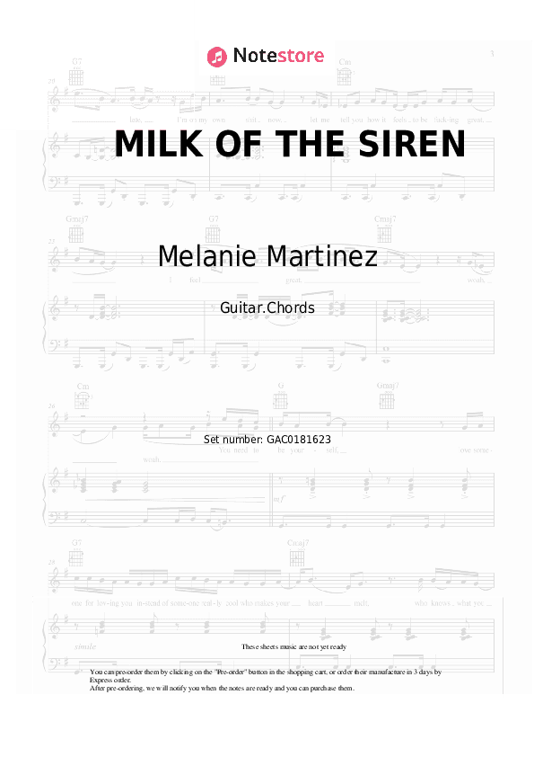MILK OF THE SIREN - Melanie Martinez Chords - Guitar.Chords