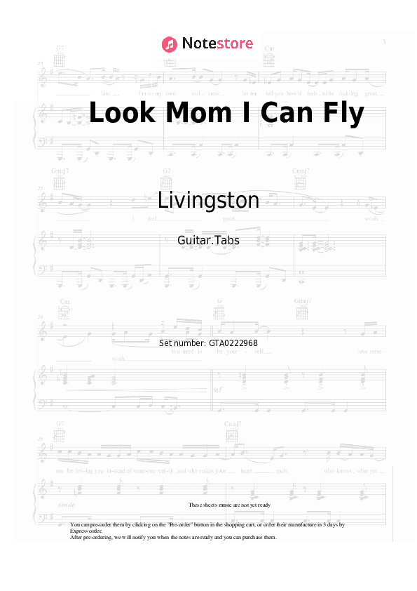 Look Mom I Can Fly - Livingston Tabs - Guitar.Tabs