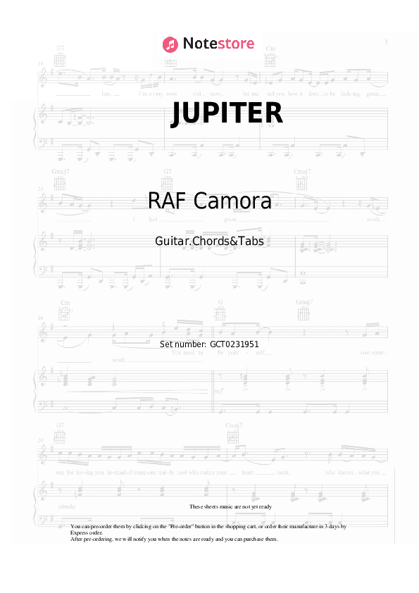 JUPITER - RAF Camora, Apache 207 Chords and Tabs - Guitar.Chords&Tabs