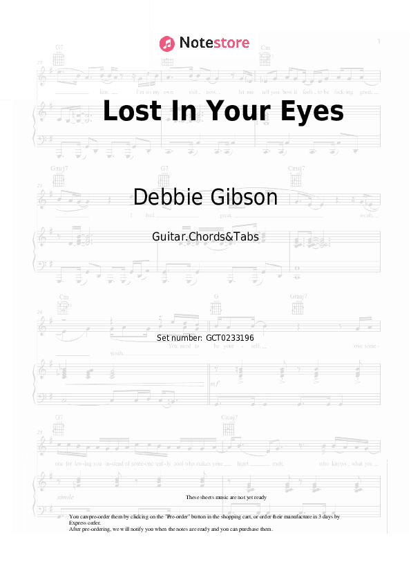 Lost In Your Eyes - Debbie Gibson Chords and Tabs - Guitar.Chords&Tabs