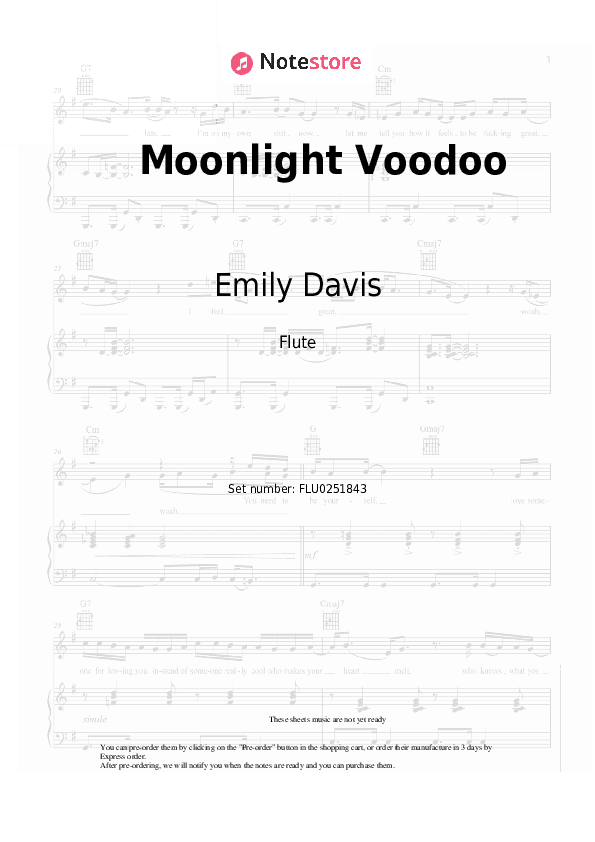 Moonlight Voodoo - Emily Davis Flute Sheet Music - Flute