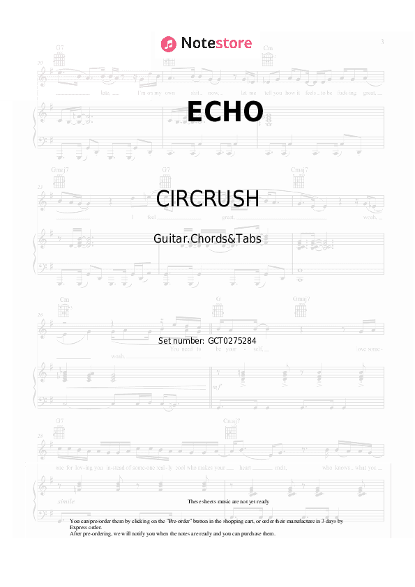 ECHO - CIRCRUSH, GUMI Chords and Tabs - Guitar.Chords&Tabs