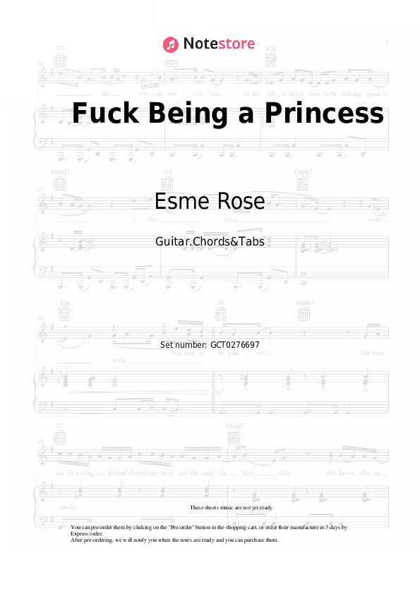 Fuck Being a Princess - Esme Rose Chords and Tabs - Guitar.Chords&Tabs