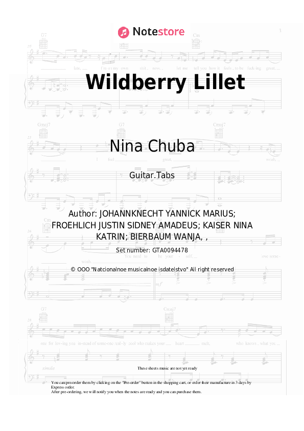 Wildberry Lillet - Nina Chuba Tabs - Guitar.Tabs
