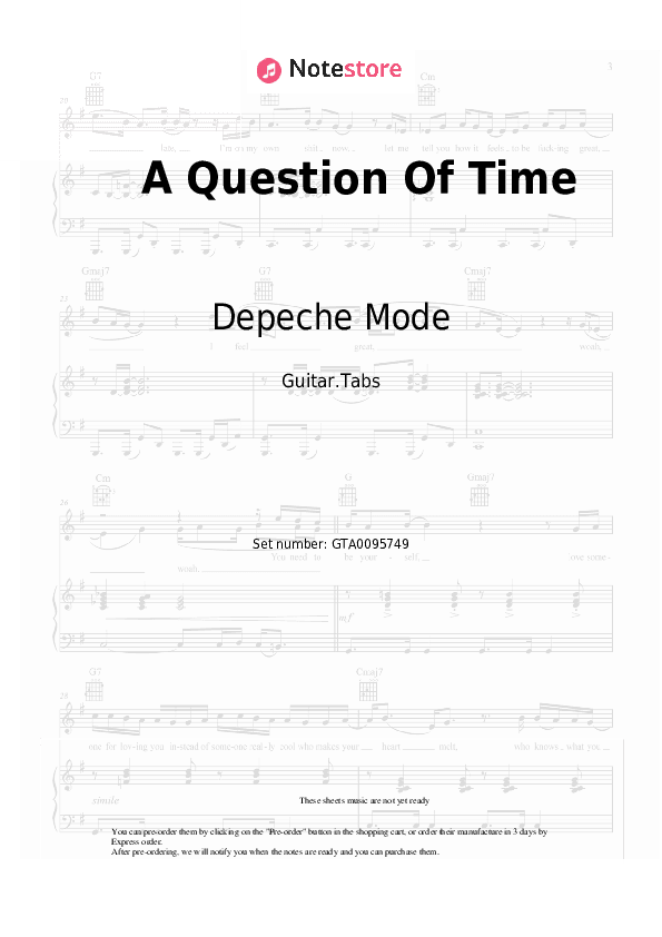 A Question Of Time - Depeche Mode Tabs - Guitar.Tabs