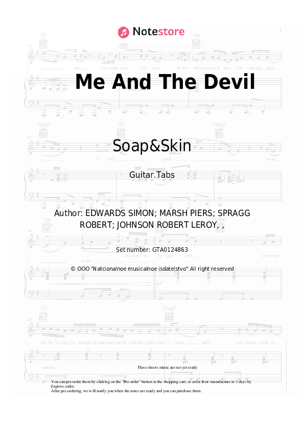 Me And The Devil - Soap&Skin Tabs - Guitar.Tabs