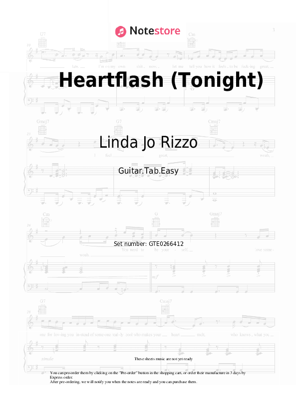 Heartflash (Tonight) - Linda Jo Rizzo Tabs Easy - Guitar.Tab.Easy