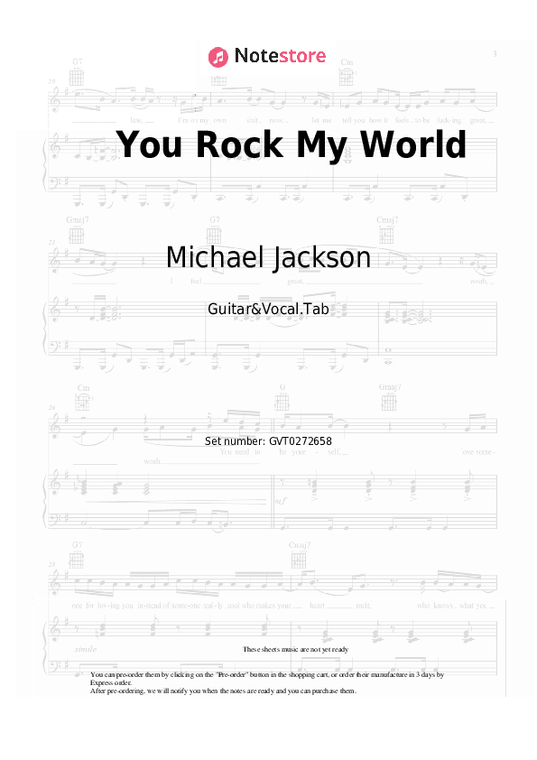 You Rock My World - Michael Jackson Chords and Voice - Guitar&Vocal.Tab