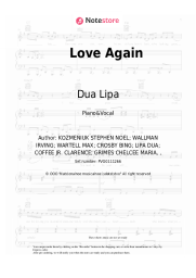Sheet music, chords Dua Lipa - Love Again