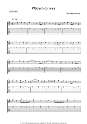 Sheet music, chords Die Toten Hosen - Wünsch dir was