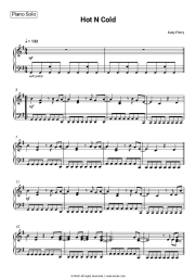 Sheet music, chords Katy Perry - Hot N Cold