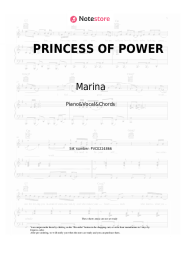 Sheet music, chords Marina - PRINCESS OF POWER