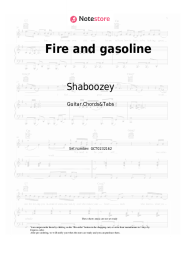 Sheet music, chords Shaboozey - Fire and gasoline