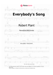 Sheet music, chords Robert Plant - Everybody's Song