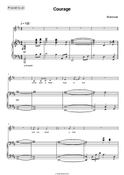 Sheet music, chords Manowar - Courage