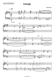 Sheet music, chords Manowar - Courage