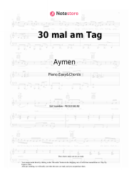 Sheet music, chords Aymen, SIRA - 30 mal am Tag