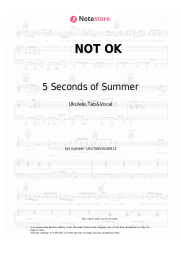 Sheet music, chords 5 Seconds of Summer - NOT OK