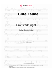 Sheet music, chords GroßstadtEngel - Gute Laune