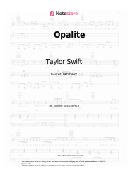 Sheet music, chords Taylor Swift - Opalite